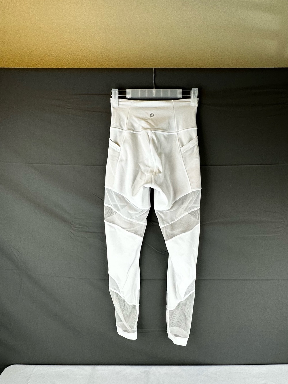 lululemon athletica White Mesh-Accent High-Rise Leggings